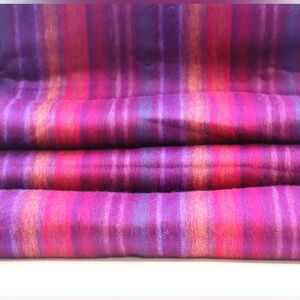 Luxury Alpaca Wool Blanket Striped Blanket